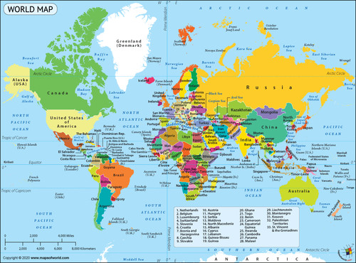 Large map the - map, world